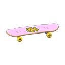 Skateboard Gyroid Sticker Pink