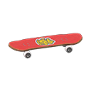 Skateboard Gyroid Sticker Red