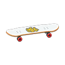 Skateboard Gyroid Sticker White