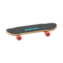 Skateboard Message Sticker Black