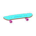 Skateboard Message Sticker Blue