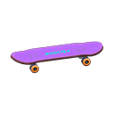 Skateboard Message Sticker Purple