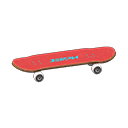 Skateboard Message Sticker Red