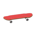 Skateboard None Sticker Red