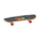 Skateboard Sushi Sticker Black