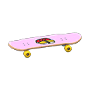 Skateboard Sushi Sticker Pink