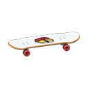 Skateboard Sushi Sticker White