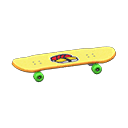 Skateboard Sushi Sticker Yellow