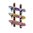 Skateboard wall rack Pastel