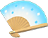 Animal Crossing Sky-blue folding fan Image