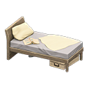 Animal Crossing Sloppy bed|Beige Bedding color Ash brown Image