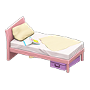 Sloppy bed Beige Bedding color Pink