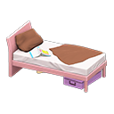 Sloppy bed Brown Bedding color Pink