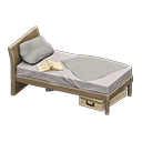 Sloppy bed Gray Bedding color Ash brown