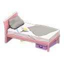 Sloppy bed Gray Bedding color Pink