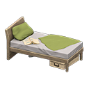 Sloppy bed Green Bedding color Ash brown
