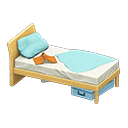 Sloppy bed Light blue Bedding color Light wood