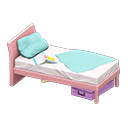 Sloppy bed Light blue Bedding color Pink
