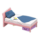 Sloppy bed Navy blue Bedding color Pink