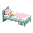 Sloppy bed Pink Bedding color Light blue