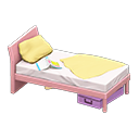 Sloppy bed Yellow Bedding color Pink