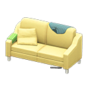 Sloppy sofa Dark green Discarded clothing Yellow