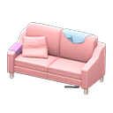 Sloppy sofa Light blue Discarded clothing Pink