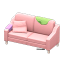 Sloppy sofa Light green Discarded clothing Pink