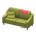 Sloppy sofa Red Discarded clothing Green