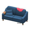 Sloppy sofa Red Discarded clothing Navy blue