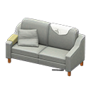 Sloppy sofa White Discarded clothing Gray