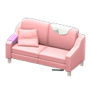 Sloppy sofa White Discarded clothing Pink