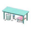 Sloppy table Kids Discarded magazines Light blue