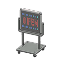 Small LED display OPEN Display Silver