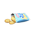 Snack Light blue Packaging color Chocolate-chip cookies