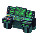 Spaceship control panel Area map Main monitor Green