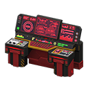 Spaceship control panel Area map Main monitor Red