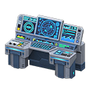 Spaceship control panel Radar Main monitor Blue