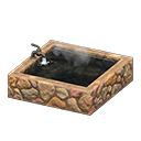 Square bathtub Brown stones