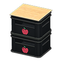 Animal Crossing Stacked bottle crates|Apple Logo Black Image