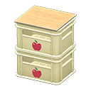 Stacked bottle crates Apple Logo White