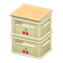 Stacked bottle crates Cherry Logo White