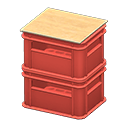 Stacked bottle crates None Logo Red