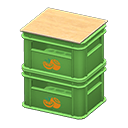 Stacked bottle crates Orange Logo Green