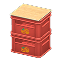 Stacked bottle crates Orange Logo Red