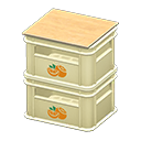 Stacked bottle crates Orange Logo White