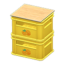 Stacked bottle crates Orange Logo Yellow