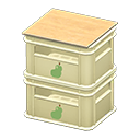 Stacked bottle crates Pear Logo White