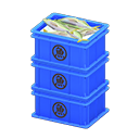 Stacked fish containers Saka(Fish) Label Blue