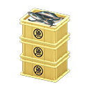 Stacked fish containers Sakana (Fish) Label Yellow